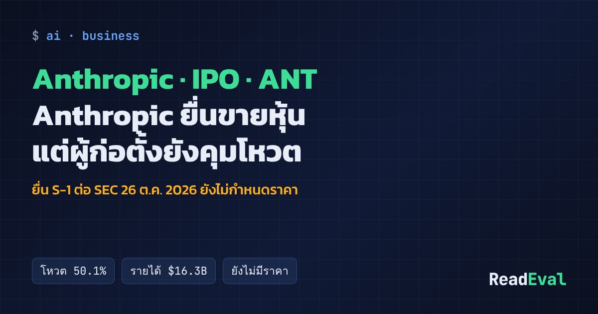 การ์ด: Anthropic · IPO · ANT