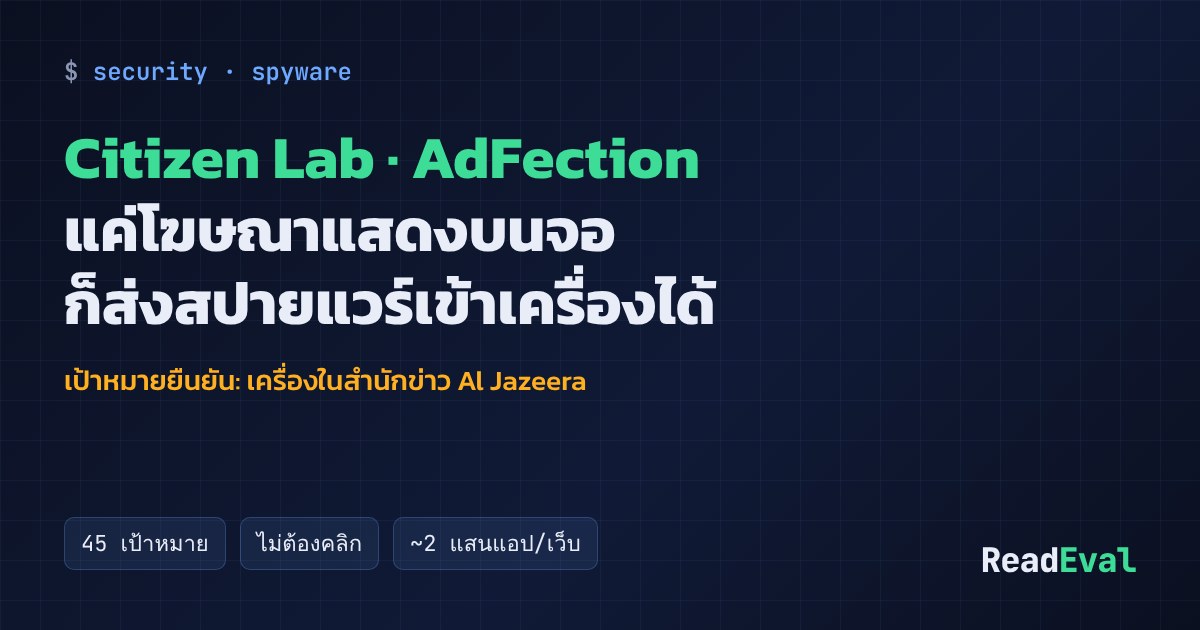 การ์ด: Citizen Lab · AdFection