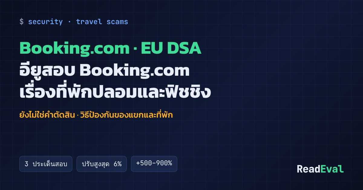 การ์ด: Booking.com · EU DSA