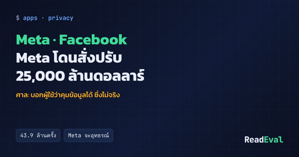 การ์ด: Meta · Facebook