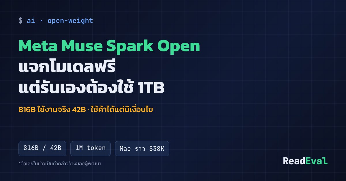 การ์ด: Meta Muse Spark Open