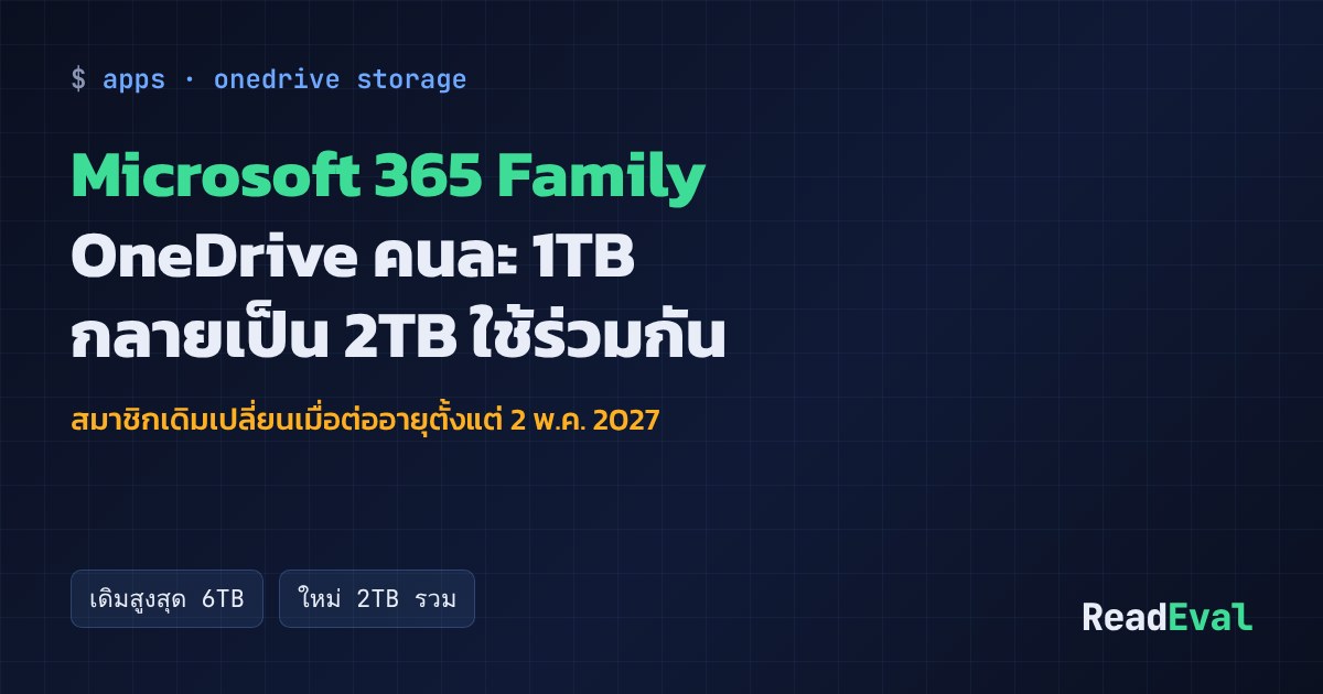 การ์ด: Microsoft 365 Family
