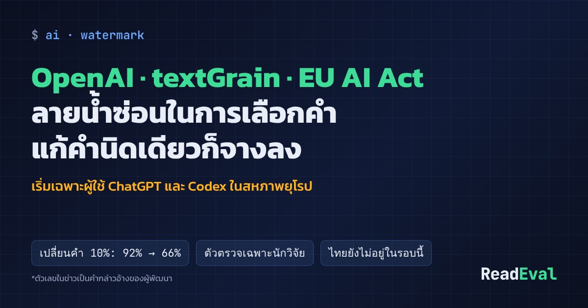 การ์ด: OpenAI · textGrain · EU AI Act