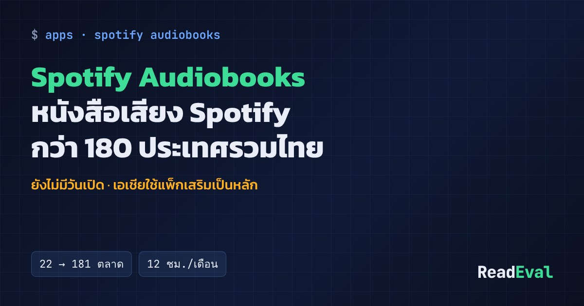 การ์ด: Spotify Audiobooks
