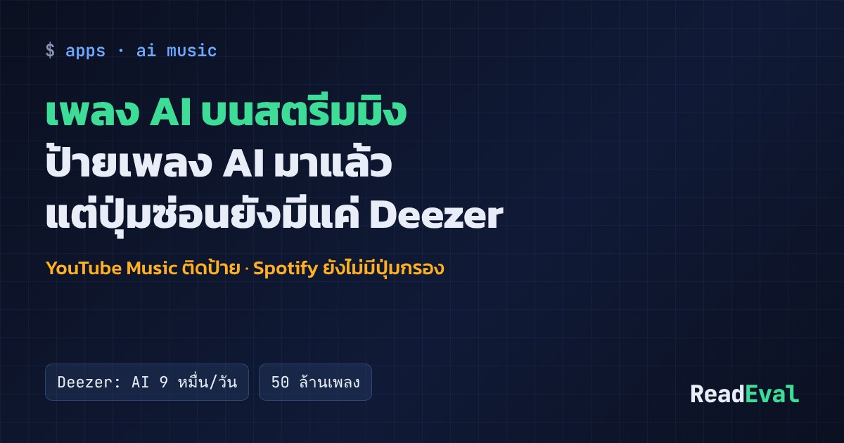 การ์ด: เพลง AI บนสตรีมมิง