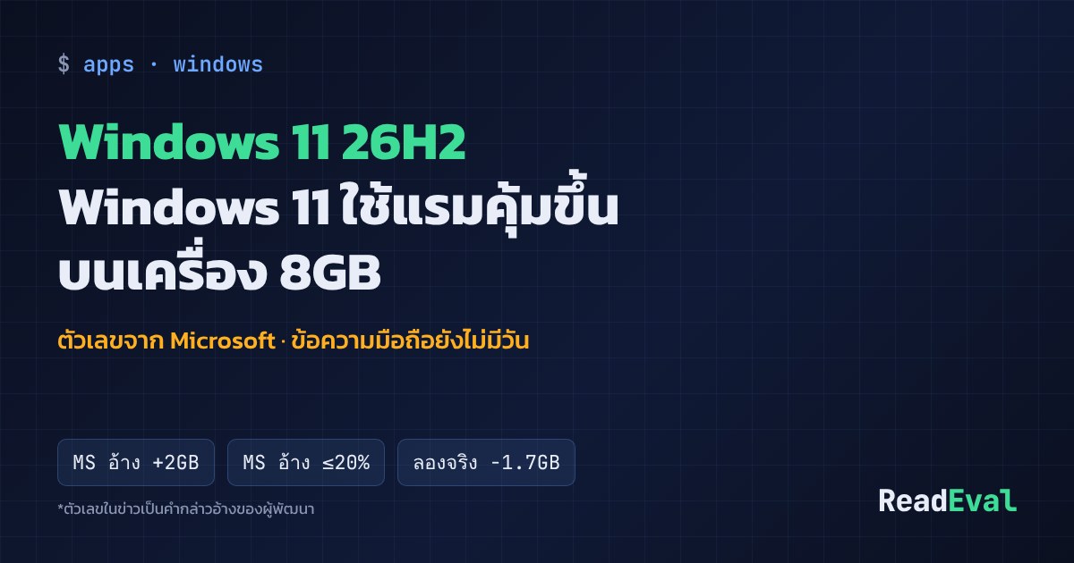 การ์ด: Windows 11 26H2
